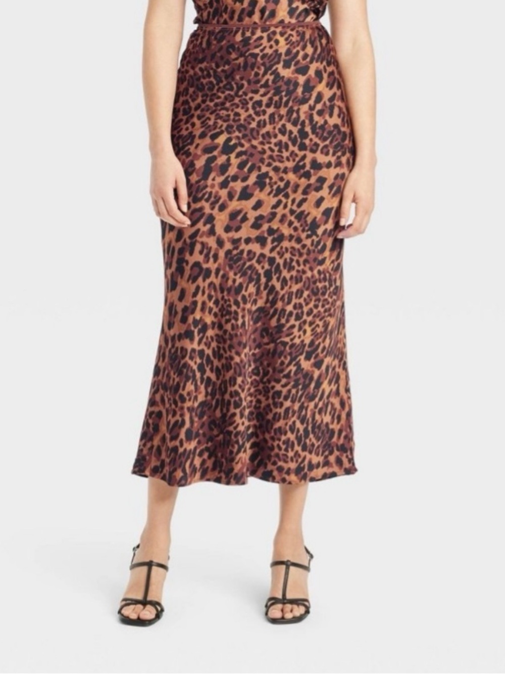 Leopard-Print Maxi Slip Skirt - Picture 2 of 4